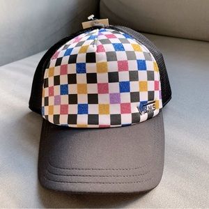 Vans Sporty Spunk Glitter Check Cap.  One Size Adjustable.